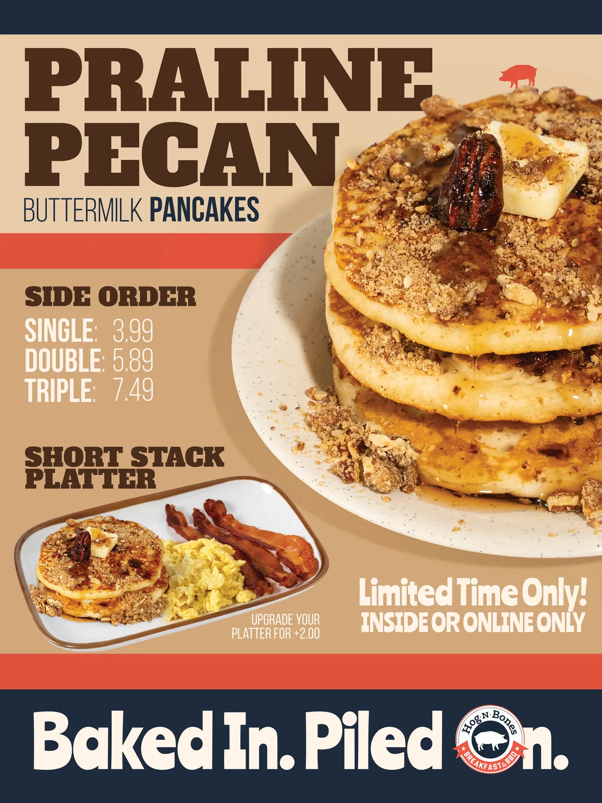Hog-N-Bones Praline Pecan Pancakes poster