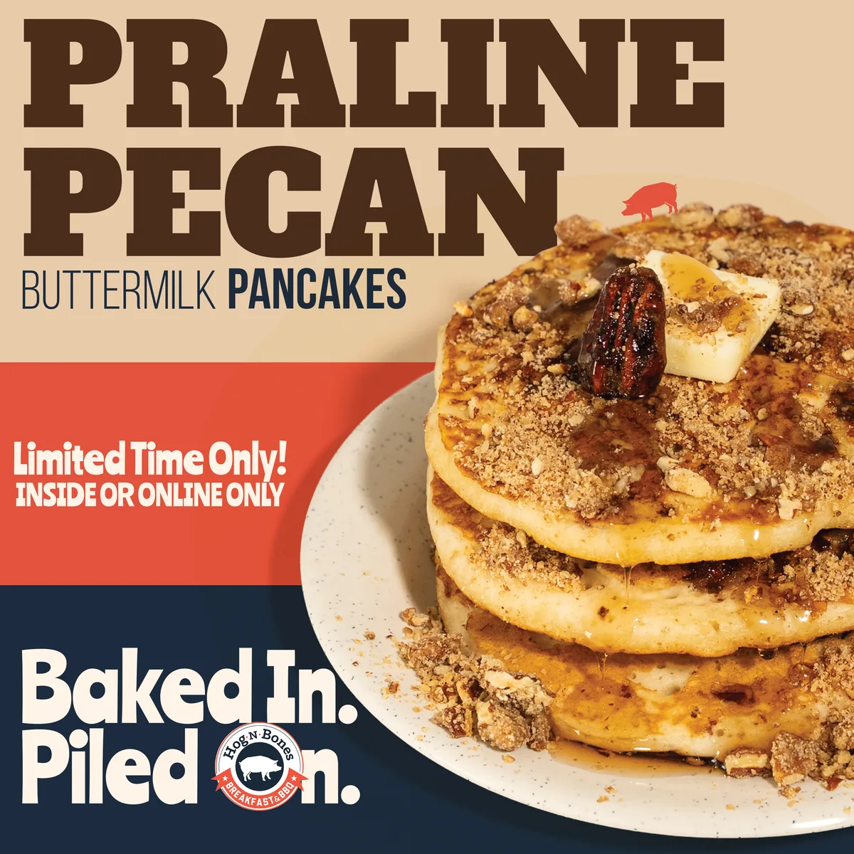 Praline Pecan Pancakes social square