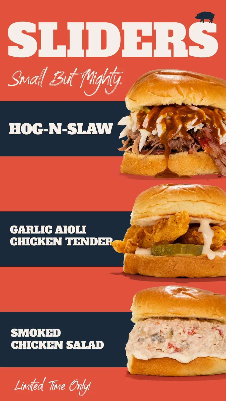 Sliders LTO digital menu-board panel