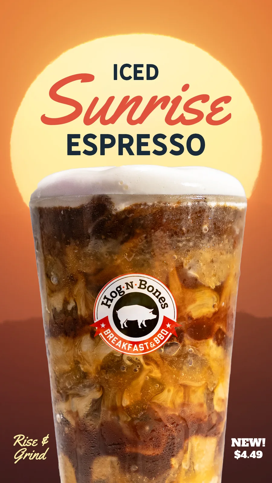 Iced Sunrise Espresso digital menu-board panel