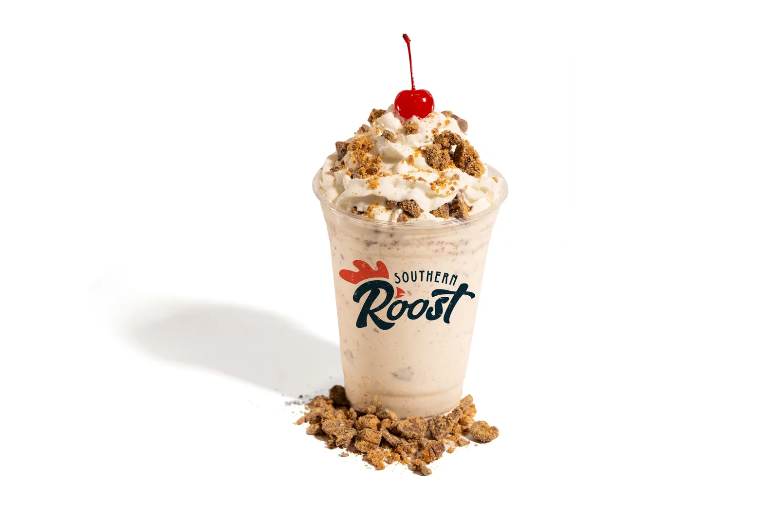 Peanut Butter Cup Milkshake on white